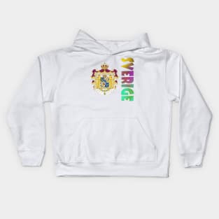 Sweden (Sverige in Swedish) Coat of Arms Design Kids Hoodie